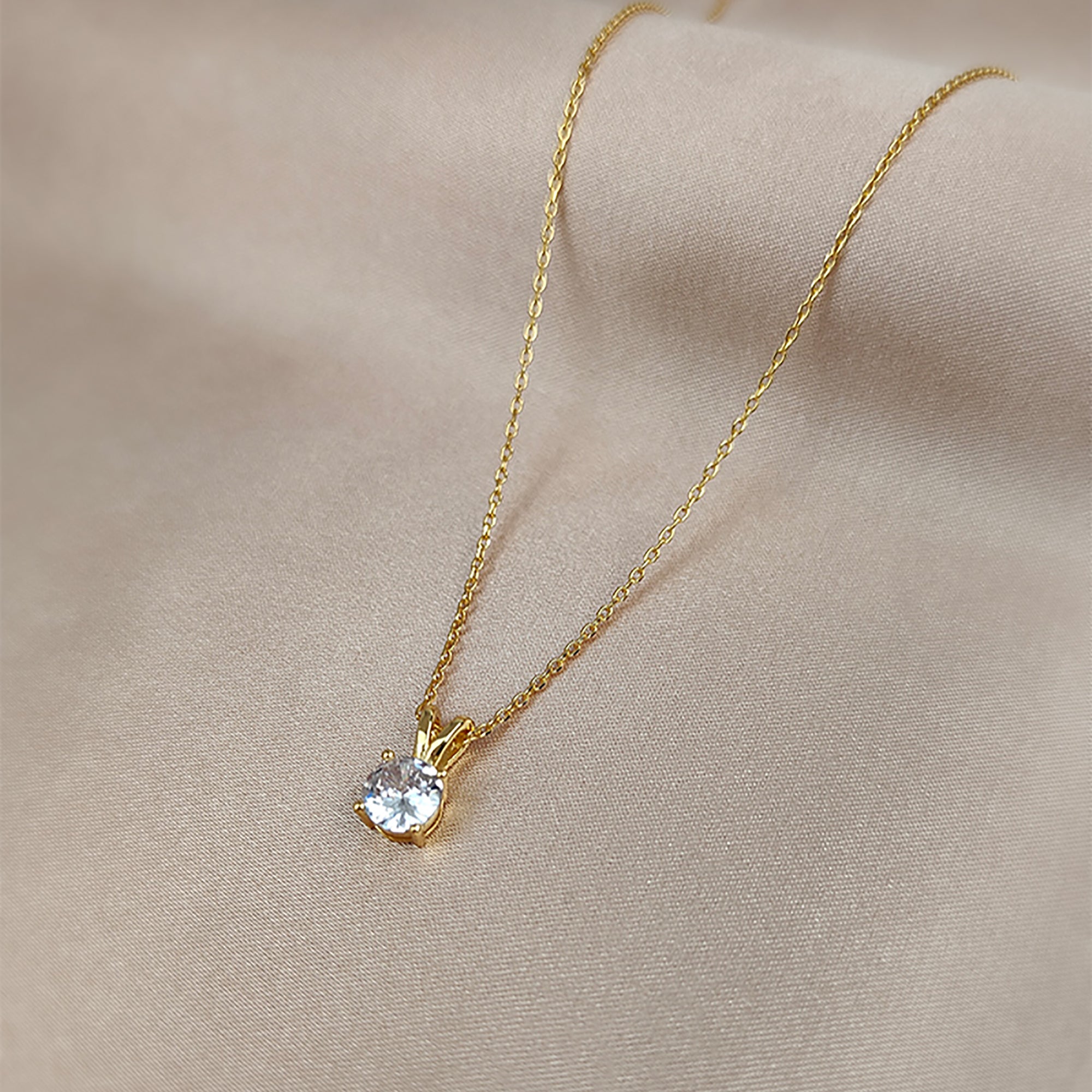 Solitaire Diamond Infinity Pendant - White Gold - Lab Created Diamond  Pendant - Engagement - Rings - Studs Earrings